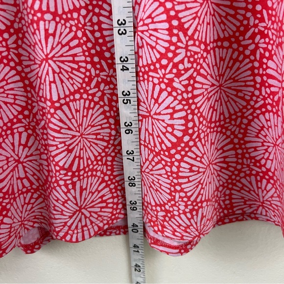 L.L. Bean Tencel Blend Boho Firework Pattern Stretchy Short Sleeve Midi Dress - Picture 13 of 13